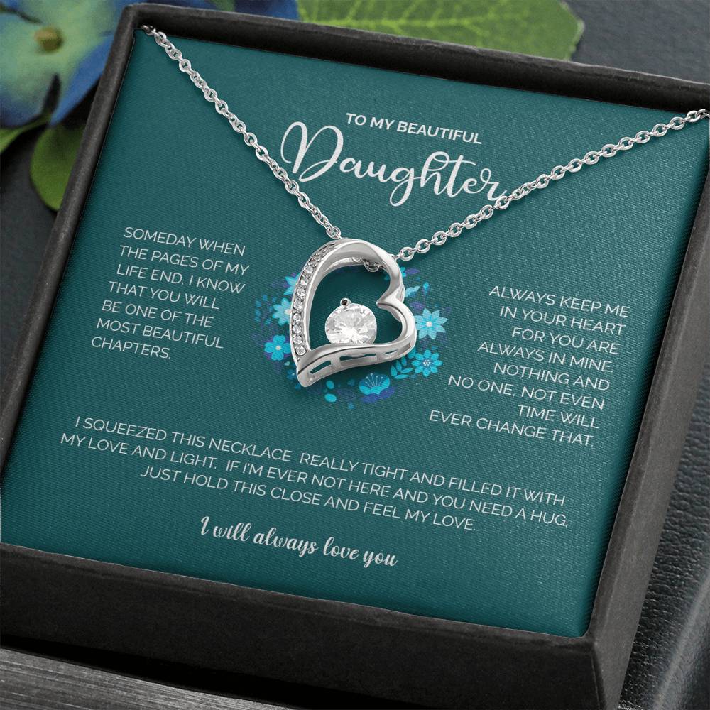 To My Beautiful Daughter | I Will Always Love You - Forever Love Necklace