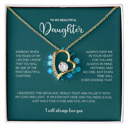 To My Beautiful Daughter | I Will Always Love You - Forever Love Necklace